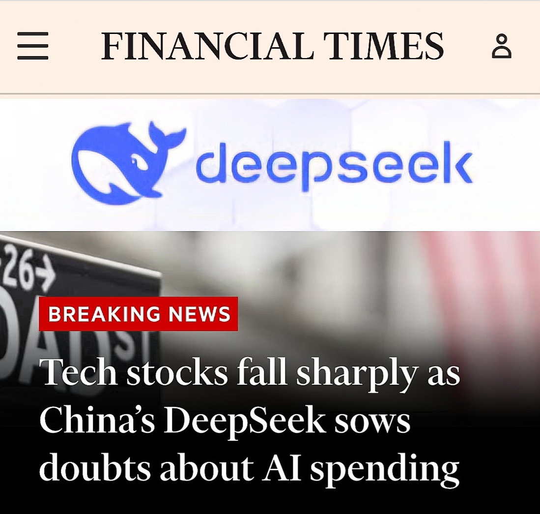 中 AI 스타트업 DeepSeek, 글로벌 IT 주가에 