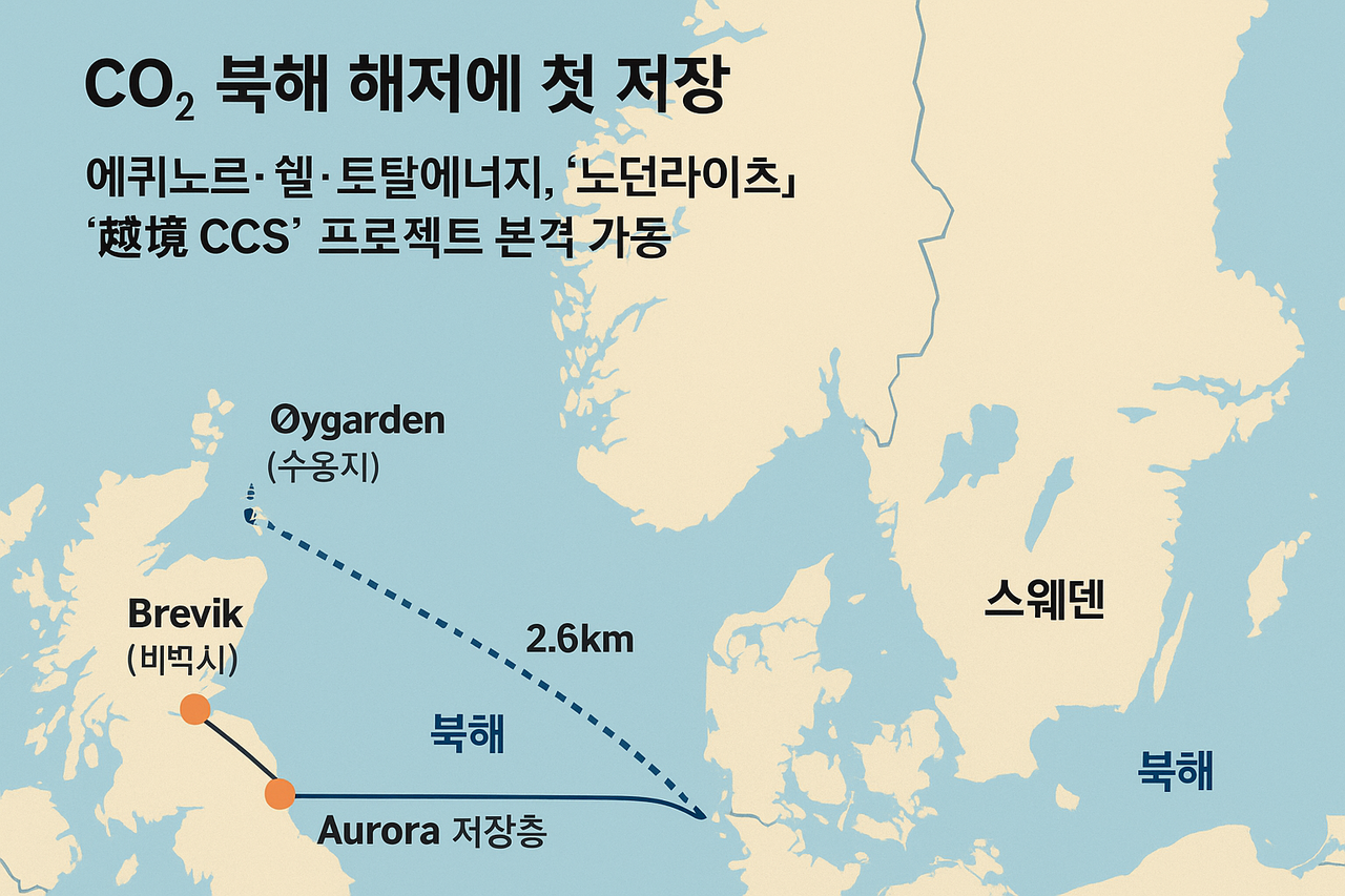 CO₂ 북해 해저에 첫 저장